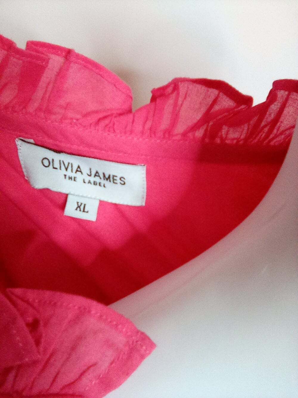 Olivia James The Label Delia Pink Plunge Neck Flutter Sleeve Maxi Sundress, XL - Picture 12 of 16